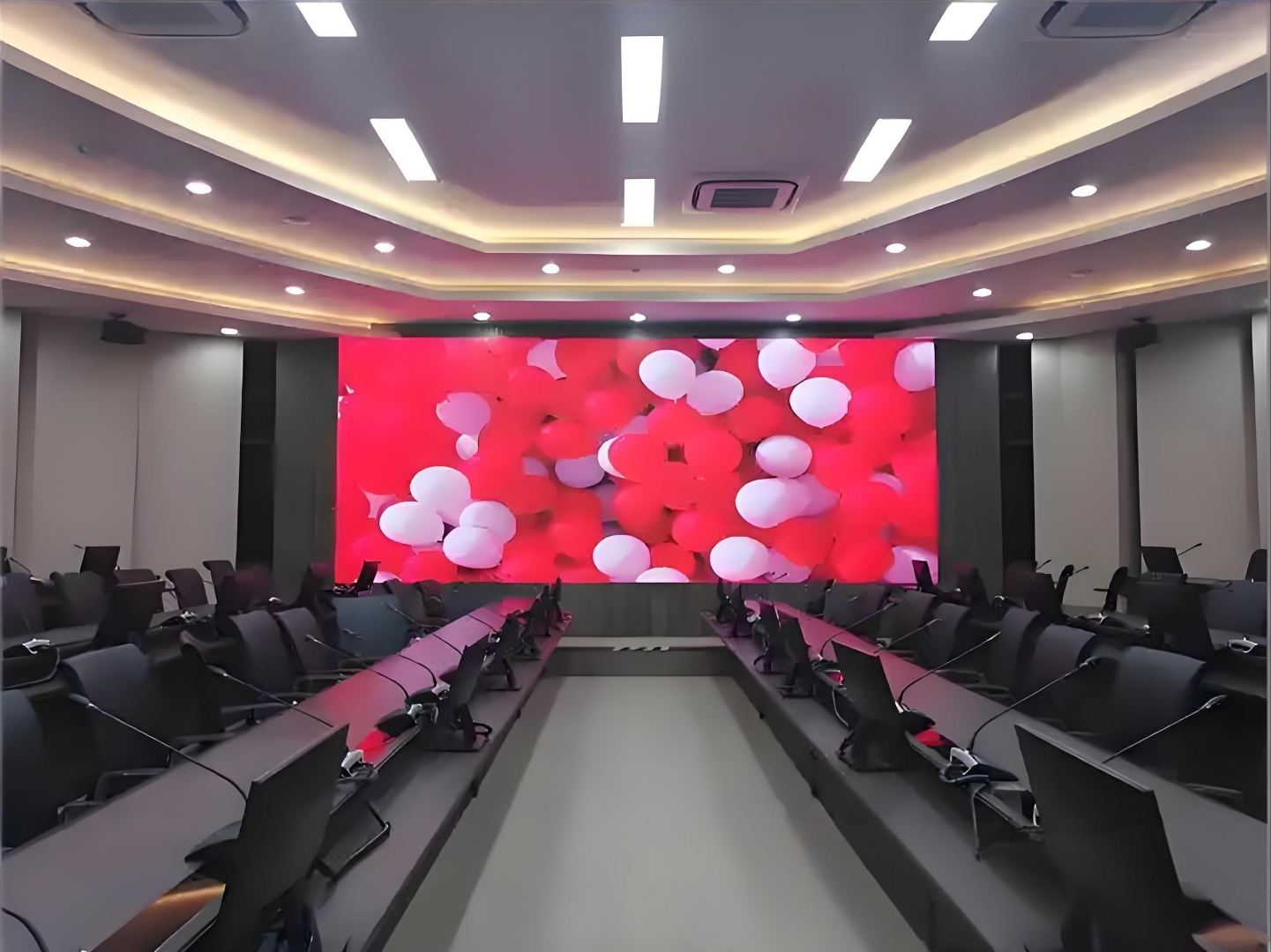 Màn hình led hội trường Màn hình led hội trường, giải pháp trình chiếu online cho các cuộc họp tại hội trường lớn nhỏ
